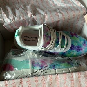 Easy Spirit Blue and Purple Slip-On Sneakers